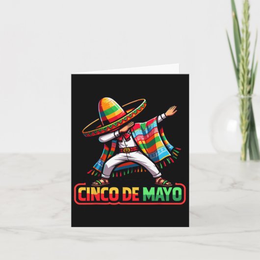 Mexicaanse Poncho Cinco De Mayo Fiesta 2 Kaart (Voorkant)