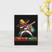 Mexicaanse Poncho Cinco De Mayo Fiesta 2 Kaart (Gele Bloem)