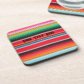 Mexicaanse poncho deken aangepaste tekst bier onderzetter (Linkerzijde)