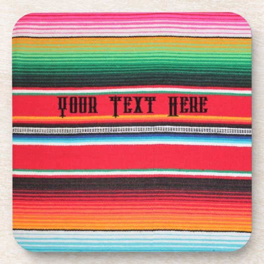 Mexicaanse poncho deken aangepaste tekst bier onderzetter (Voorkant)