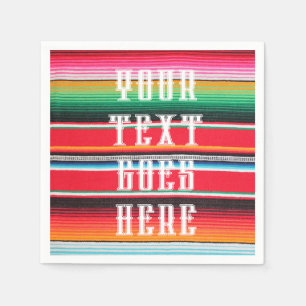 Mexicaanse poncho deken cinco de mayo, aangepaste servet