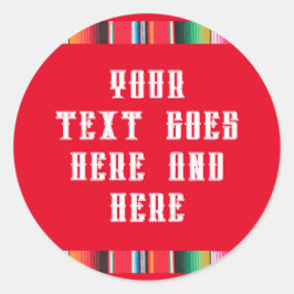 Mexicaanse poncho deken serape tekst Sticker