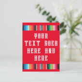 Mexicaanse poncho deken serape Vakantie Briefkaart (Staand voorkant)