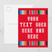 Mexicaanse poncho deken serape Vakantie Briefkaart (Voorkant / Achterkant)