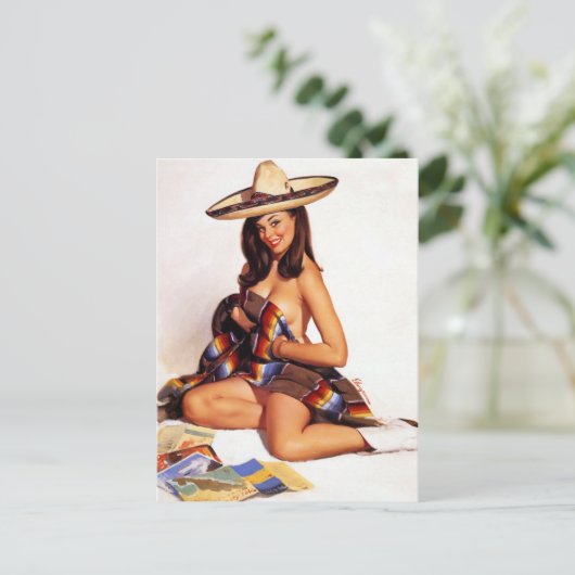 Mexicaanse pop omhoog briefkaart (Staand voorkant)