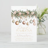 Mexicaanse Posada Navideña Elegante Ornamenten Kaart (Staand voorkant)