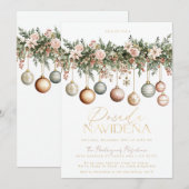 Mexicaanse Posada Navideña Elegante Ornamenten Kaart (Voorkant / Achterkant)