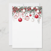 Mexicaanse Posada Navideña Feestelijke Rode Orname Kaart (Achterkant)