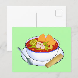 Mexicaanse Pozole Rojo De Pollo Briefkaart