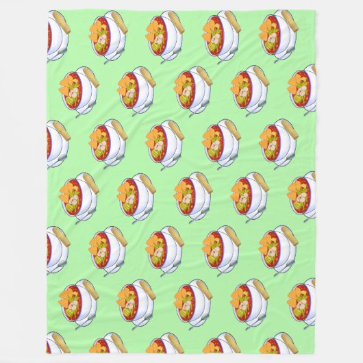 Mexicaanse Pozole Rojo De Pollo Fleece Deken (Voorkant)