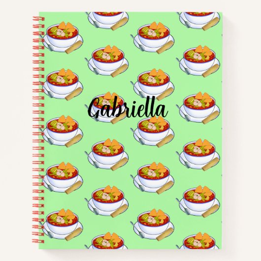 Mexicaanse Pozole Rojo De Pollo Notitieboek (Voorkant)