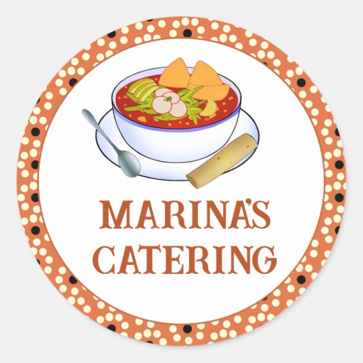 Mexicaanse Pozole Rojo De Pollo Ronde Sticker (Voorkant)