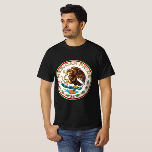 Mexicaanse Pride (Eagle van Mexicaanse vlag) T-shirt (Voorkant volledig)