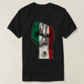 Mexicaanse Pride - Versnelde vuist Mexicaanse vlag T-shirt (Design voorkant)