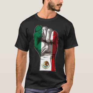 Mexicaanse Pride - Versnelde vuist Mexicaanse vlag T-shirt
