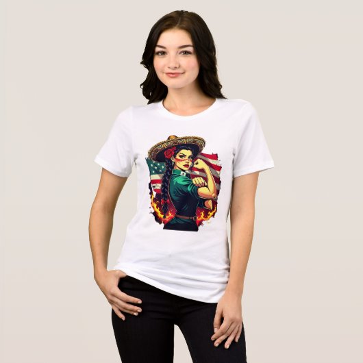 Mexicaanse prinses Sombrero T-shirt (Voorkant volledig)