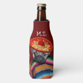 Mexicaanse pug dog gepersonaliseerde fles koeler (Fles Voorkant)