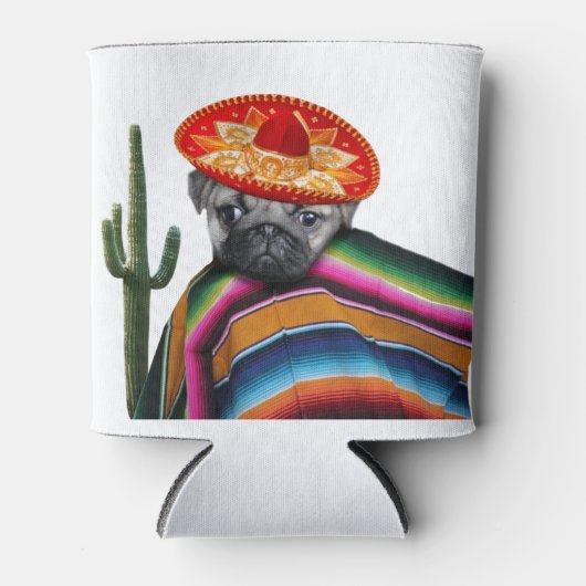 Mexicaanse pug dog koelbox blikjeskoeler (Voorkant)