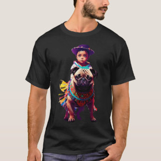 Mexicaanse pug en kleine amigo: een charmante duo t-shirt