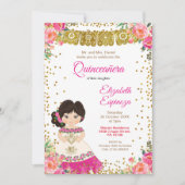 Mexicaanse Quinceanera Mis Quince Kaart (Voorkant)