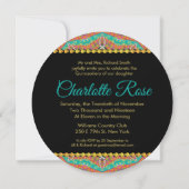 Mexicaanse Quinceanera Parels Gouden Zonnebloem Ve Kaart (Achterkant)