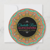 Mexicaanse Quinceanera Parels Gouden Zonnebloem Ve Kaart (Voorkant)