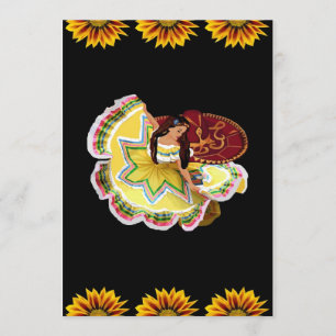 Mexicaanse Quinceanera Théreuze uitnodigingen