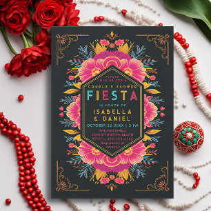 Mexicaanse Rancho Fiesta Moderne bruiloft paar dou Kaart