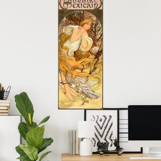  Mexicaanse reclame voor chocolade Poster (Thuiskantoor)