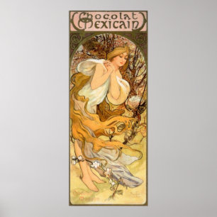 Mexicaanse reclame voor chocolade Poster