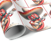 Mexicaanse Red Chili Pepper gitarist Cadeaupapier (Rol Hoek)