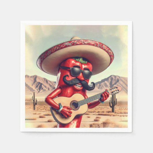 Mexicaanse Red Chili Pepper gitarist Servet (Voorkant)