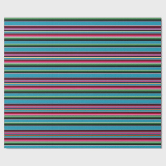 Mexicaanse regenboogstripes cadeaupapier (Vlak)