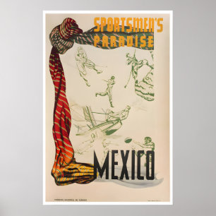 Mexicaanse Reisposter Mexicaanse Kunst Sportsman's Poster