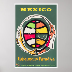 Mexicaanse Reisposter Mexicaanse Kunst Visser Prin Poster