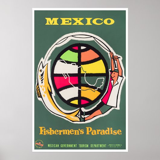 Mexicaanse Reisposter Mexicaanse Kunst Visser Prin Poster (Voorkant)