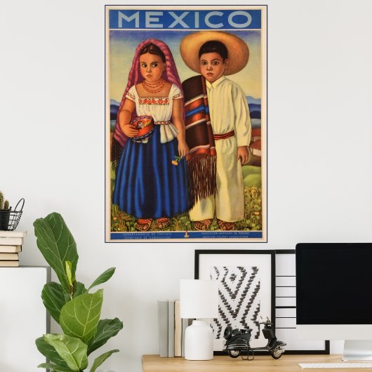 Mexicaanse reisposter poster (Thuiskantoor)