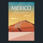 Mexicaanse reisposter Teotihuacan Pyramide Poster<br><div class="desc">Mexicaanse reisposter Teotihuacan Pyramide</div>