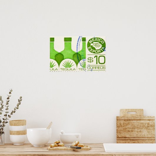 Mexicaanse reisposter Tequila Cactus Poster (Keuken)