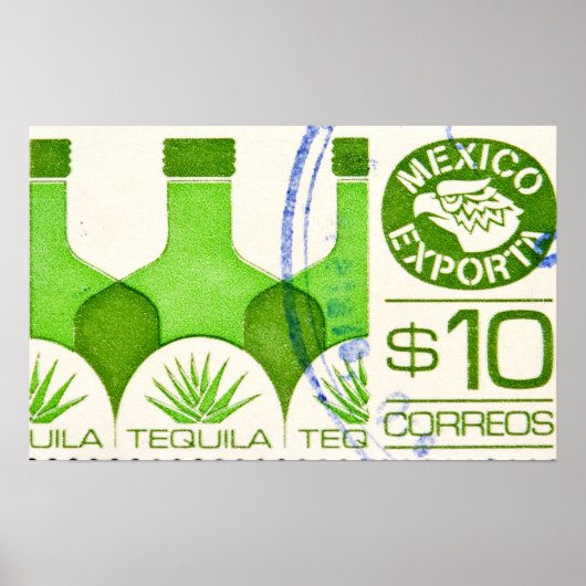 Mexicaanse reisposter Tequila Cactus Poster (Voorkant)