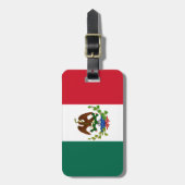 Mexicaanse Republiek Vlag: 1824-1835, Santa Anna Bagagelabel (Voorkant verticaal)
