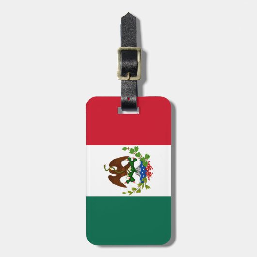 Mexicaanse Republiek Vlag: 1824-1835, Santa Anna Bagagelabel (Voorkant verticaal)