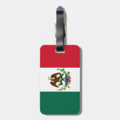 Mexicaanse Republiek Vlag: 1824-1835, Santa Anna Bagagelabel (Achterkant verticaal)