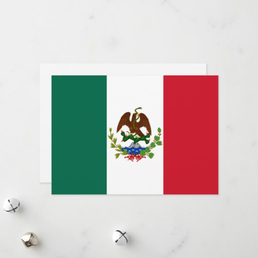 Mexicaanse Republiek Vlag: 1824-1835, Santa Anna Feestdagenkaart (Voorkant / Achterkant in situ)