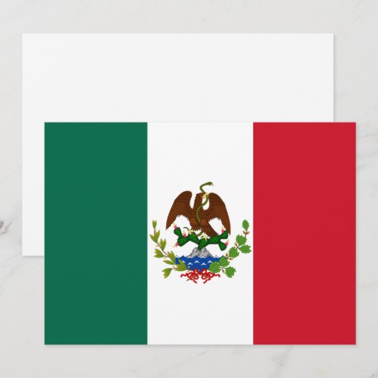 Mexicaanse Republiek Vlag: 1824-1835, Santa Anna Feestdagenkaart (Voorkant / Achterkant)