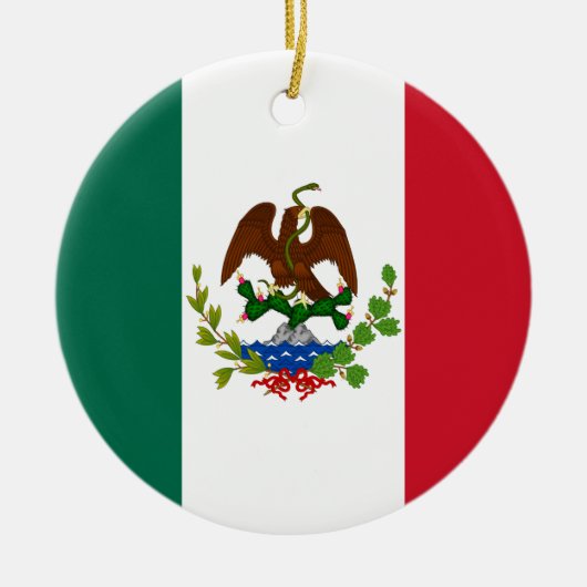 Mexicaanse Republiek Vlag: 1824-1835, Santa Anna Keramisch Ornament (Voorkant)