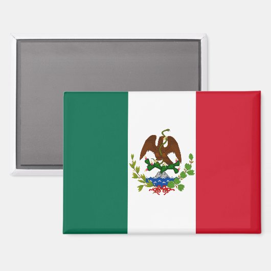 Mexicaanse Republiek Vlag: 1824-1835, Santa Anna Magneet (Voorkant / Achterkant)