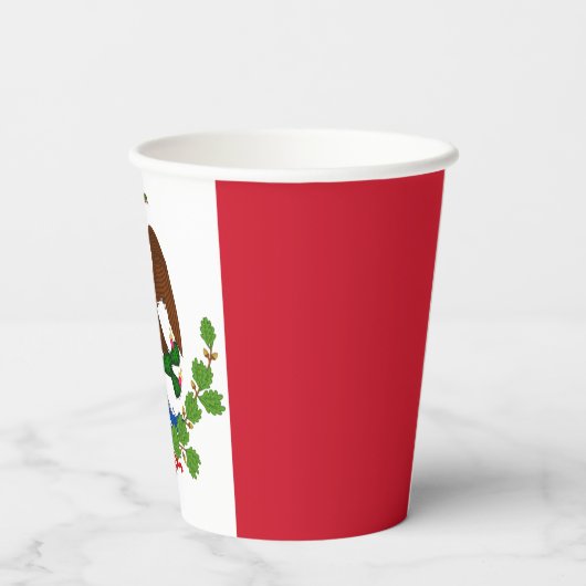 Mexicaanse Republiek Vlag: 1824-1835, Santa Anna Papieren Bekers (Achterkant)