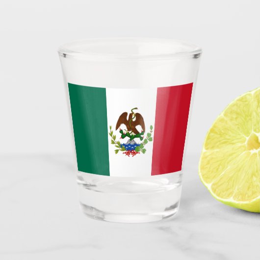 Mexicaanse Republiek Vlag: 1824-1835, Santa Anna Shot Glas (Voorkant)