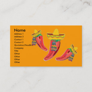 Mexicaanse Restaurant Business Profile Card Visitekaartje